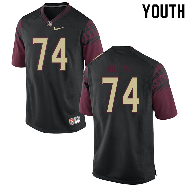 Youth #74 Jay Williams Florida State Seminoles College Football Jerseys Sale-Black - Click Image to Close